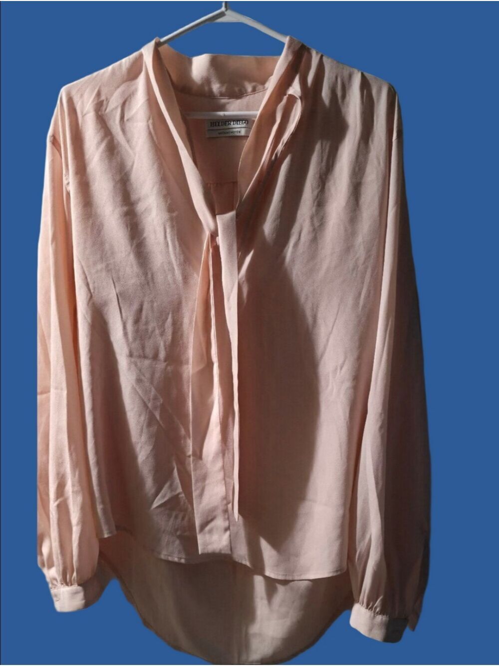 4/$97 Deal! Vintage Blush Tie-Neck Blouse